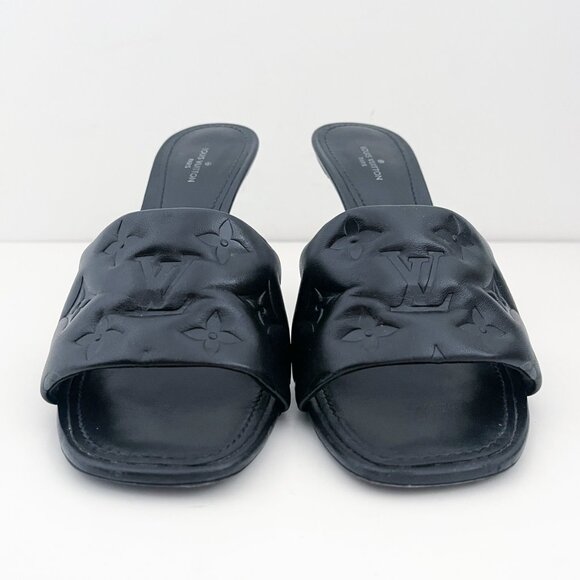 Louis Vuitton Revival Mule Monogram Yellow Heel Padded Heels Sandals - Picture 6 of 16